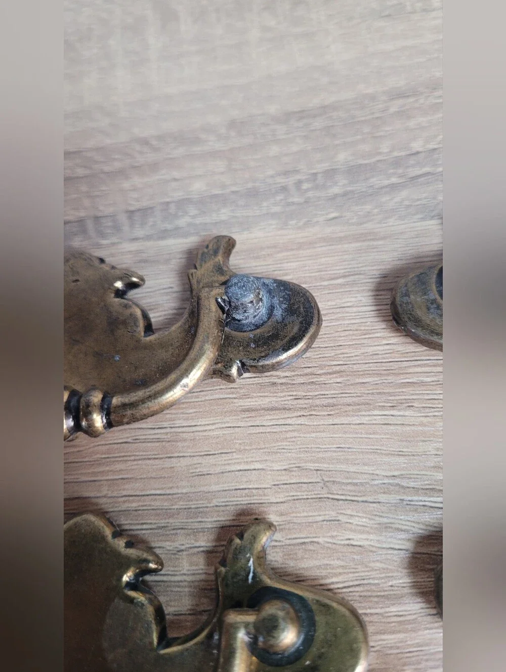 Antique Brass Drawer Pulls - Set of 4